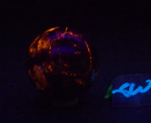 Load image into Gallery viewer, Fluorescent Calcite with Svabite 50mm Sphere for UV Collection 6201
