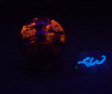 Load image into Gallery viewer, Fluorescent Calcite with Svabite 50mm Sphere for UV Collection 6201
