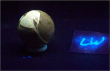 Load image into Gallery viewer, Fluorescent Septarian Nodule 35mm Sphere for UV Collection 6224