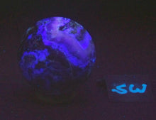 Load image into Gallery viewer, Fluorescent Fluorite/Pink Fluorite 57mm Sphere/UV Collection/Interior Decor 6464