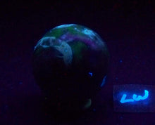 Load image into Gallery viewer, Sky Blue Burro Creek Fluorescent Agate 50mm Sphere - Decor or Collectible 6501