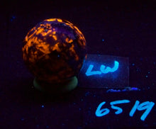 Load image into Gallery viewer, Fluorescent Mont St Hilaire Hackmanite 35mm Sphere for Collection or UV Study 6519