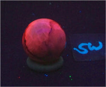 Load image into Gallery viewer, Red UV Calcite 29mm Fluorescent Sphere - Great Decor Item - CA UV Mineral 6542