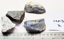 Load image into Gallery viewer, Lapis Cab Cutting Rough or 4 Specimens Metaphysical or Healing Stones Lapis2