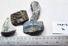 Load image into Gallery viewer, Lapis Cab Cutting Rough or 4 Specimens Metaphysical or Healing Stones Lapis2