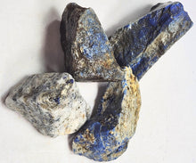 Load image into Gallery viewer, Lapis Cab Cutting Rough or 4 Specimens Metaphysical or Healing Stones Lapis2