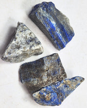 Load image into Gallery viewer, Lapis Cab Cutting Rough or 4 Specimens Metaphysical or Healing Stones Lapis2