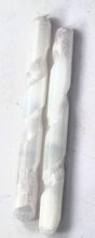 Load image into Gallery viewer, Selenite Crystal Massage or Decorative Wands 2 Pieces Great Gift SelW2