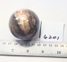 Load image into Gallery viewer, Fluorescent Calcite with Svabite 50mm Sphere for UV Collection 6201