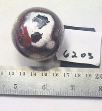 Load image into Gallery viewer, Rosetta Crazy Lace Agate 44mm interior Decor Sphere for Home or Office 6203