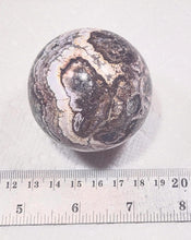 Load image into Gallery viewer, Amethyst Lace with Plume Fluorite 57mm Home Interior Decor Sphere or Gift 6132