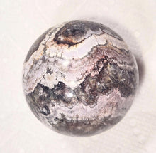Load image into Gallery viewer, Amethyst Lace with Plume Fluorite 57mm Home Interior Decor Sphere or Gift 6132
