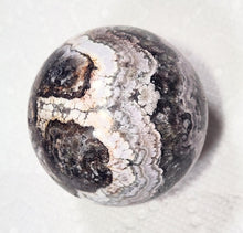 Load image into Gallery viewer, Amethyst Lace with Plume Fluorite 57mm Home Interior Decor Sphere or Gift 6132