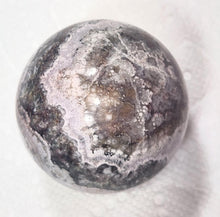 Load image into Gallery viewer, Amethyst Lace with Plume Fluorite 57mm Home Interior Decor Sphere or Gift 6132