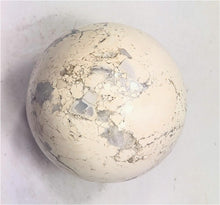 Load image into Gallery viewer, Fluorescent Chalcedony and Magnesite 70mm Sphere for UV Collection 6210