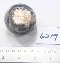 Load image into Gallery viewer, Amethyst Lace with Plume Fluorite 50mm Home Interior Decor Sphere or Gift 6219
