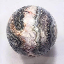 Load image into Gallery viewer, Amethyst Lace with Plume Fluorite 50mm Home Interior Decor Sphere or Gift 6219