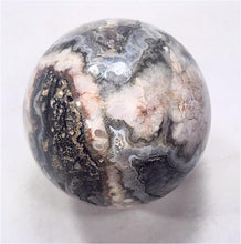 Load image into Gallery viewer, Amethyst Lace with Plume Fluorite 50mm Home Interior Decor Sphere or Gift 6219
