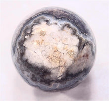 Load image into Gallery viewer, Amethyst Lace with Plume Fluorite 50mm Home Interior Decor Sphere or Gift 6219