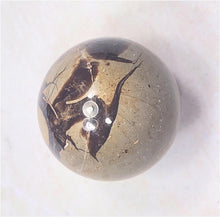 Load image into Gallery viewer, Fluorescent Septarian Nodule 35mm Sphere for UV Collection 6224