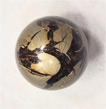 Load image into Gallery viewer, Fluorescent Septarian Nodule 35mm Sphere for UV Collection 6224