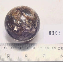 Load image into Gallery viewer, Purple Prism Mine Amethyst 50mm Interior Decor Sphere for Home or Office 6305