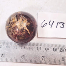 Load image into Gallery viewer, Patterned Jasper Decor 38mm Interior Sphere - Table Sculpture - Unique Gift 6413