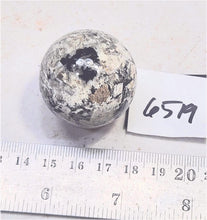 Load image into Gallery viewer, Fluorescent Mont St Hilaire Hackmanite 35mm Sphere for Collection or UV Study 6519