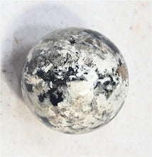 Load image into Gallery viewer, Fluorescent Mont St Hilaire Hackmanite 35mm Sphere for Collection or UV Study 6519