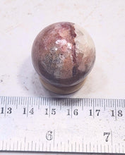 Load image into Gallery viewer, Red UV Calcite 29mm Fluorescent Sphere - Great Decor Item - CA UV Mineral 6542