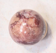 Load image into Gallery viewer, Red UV Calcite 29mm Fluorescent Sphere - Great Decor Item - CA UV Mineral 6542