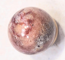 Load image into Gallery viewer, Red UV Calcite 29mm Fluorescent Sphere - Great Decor Item - CA UV Mineral 6542