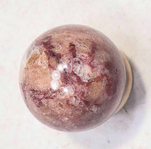 Load image into Gallery viewer, Red UV Calcite 29mm Fluorescent Sphere - Great Decor Item - CA UV Mineral 6542