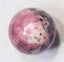 Load image into Gallery viewer, Rhodonite 38mm Interior Decor Semi Precious Gemstone Sphere/Home or Office 6592