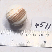 Load image into Gallery viewer, Fluorescent Montana Calcite 32mm Sphere for UV Collection Decor or Study 6571