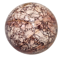 Load image into Gallery viewer, Chipboard Rhyolite 89mm Sphere - Angular Chiplike Inclusions - Decor Stone 6492