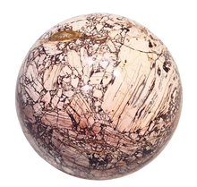 Load image into Gallery viewer, Chipboard Rhyolite 89mm Sphere - Angular Chiplike Inclusions - Decor Stone 6492