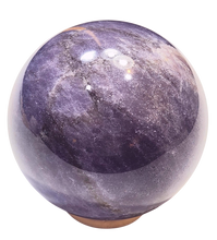 Load image into Gallery viewer, Purple Lepidolite 89mm Interior Decor Sphere for Home or Office 6457