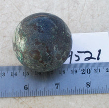 Load image into Gallery viewer, Malachite Cuprite & Quartz in Specular Hematite 44mm Sphere 4521
