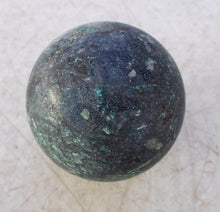 Load image into Gallery viewer, Malachite Cuprite & Quartz in Specular Hematite 44mm Sphere 4521