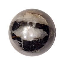Load image into Gallery viewer, Pyrite in Quartz 44mm Interior Decor Sphere for Home or Office Interiors - Healing Stone 6507