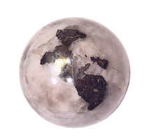 Load image into Gallery viewer, Pyrite in Quartz 44mm Interior Decor Sphere for Home or Office Interiors - Healing Stone 6507