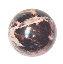 Load image into Gallery viewer, Rhodonite 41mm Decor Sphere -Interior Home or Office - Metaphysical/Healing 6509