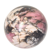 Load image into Gallery viewer, Rhodonite 41mm Decor Sphere -Interior Home or Office - Metaphysical/Healing 6509