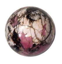 Load image into Gallery viewer, Rhodonite 41mm Decor Sphere -Interior Home or Office - Metaphysical/Healing 6509