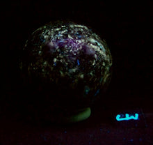 Load image into Gallery viewer, Amethyst Sage Agate Large 95mm Sphere for Home Decor or Unique Gift 5217