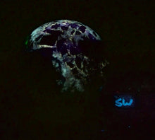 Load image into Gallery viewer, Fluorescent AZ Calcite and Hyalite 86mm Large Sphere for Collection or Gift 5384