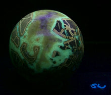 Load image into Gallery viewer, Fluorescent Septarian Nodule Large 114mm Sphere for Home or Office Decor 5417