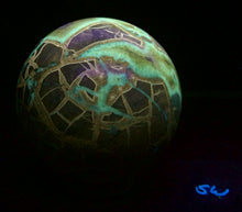 Load image into Gallery viewer, Fluorescent Septarian Nodule Large 114mm Sphere for Home or Office Decor 5417