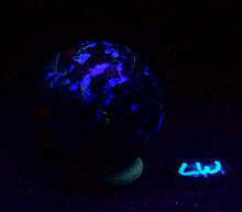 Load image into Gallery viewer, Fluorescent AZ Calcite and Fluorite 73mm Sphere SW LW Collection 5423